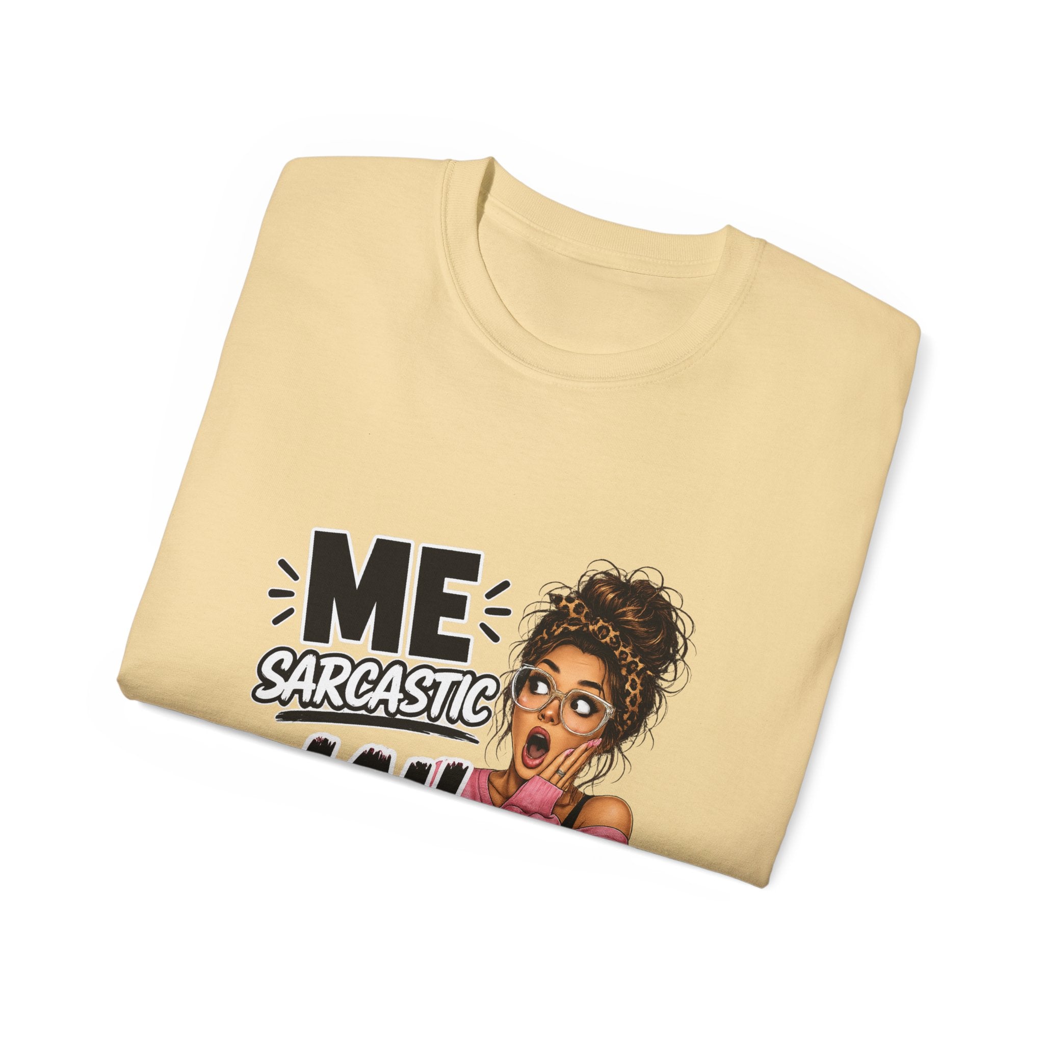 Sarcastic 'Me? Nah!' Graphic Tee — Funny Retro Pop Art Shirt for Women