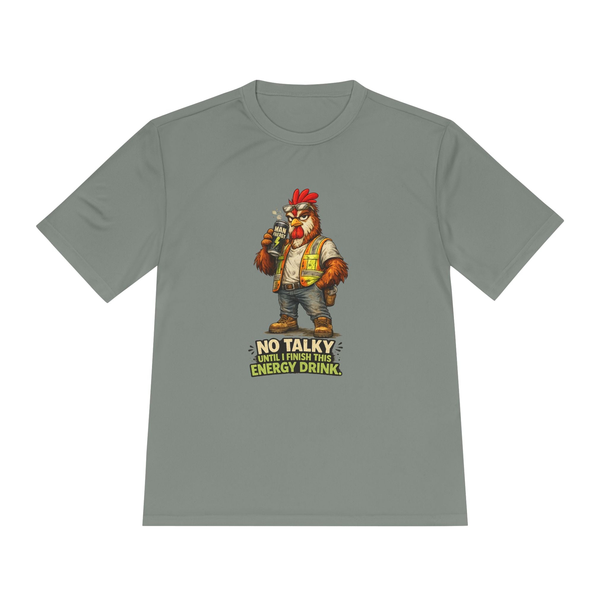No Talky Until I Finish This Energy Drink — Rooster Moisture Wicking Tee