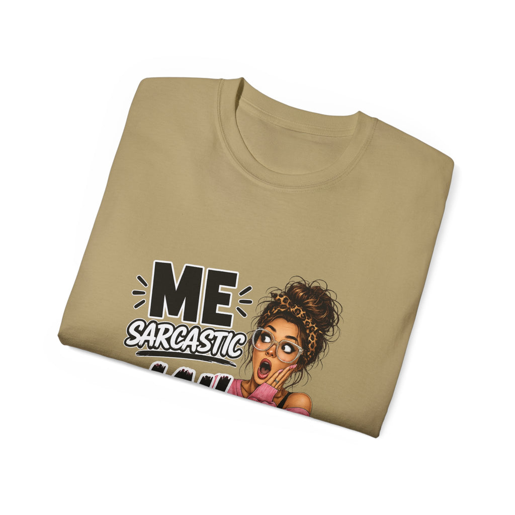 Sarcastic 'Me? Nah!' Graphic Tee — Funny Retro Pop Art Shirt for Women
