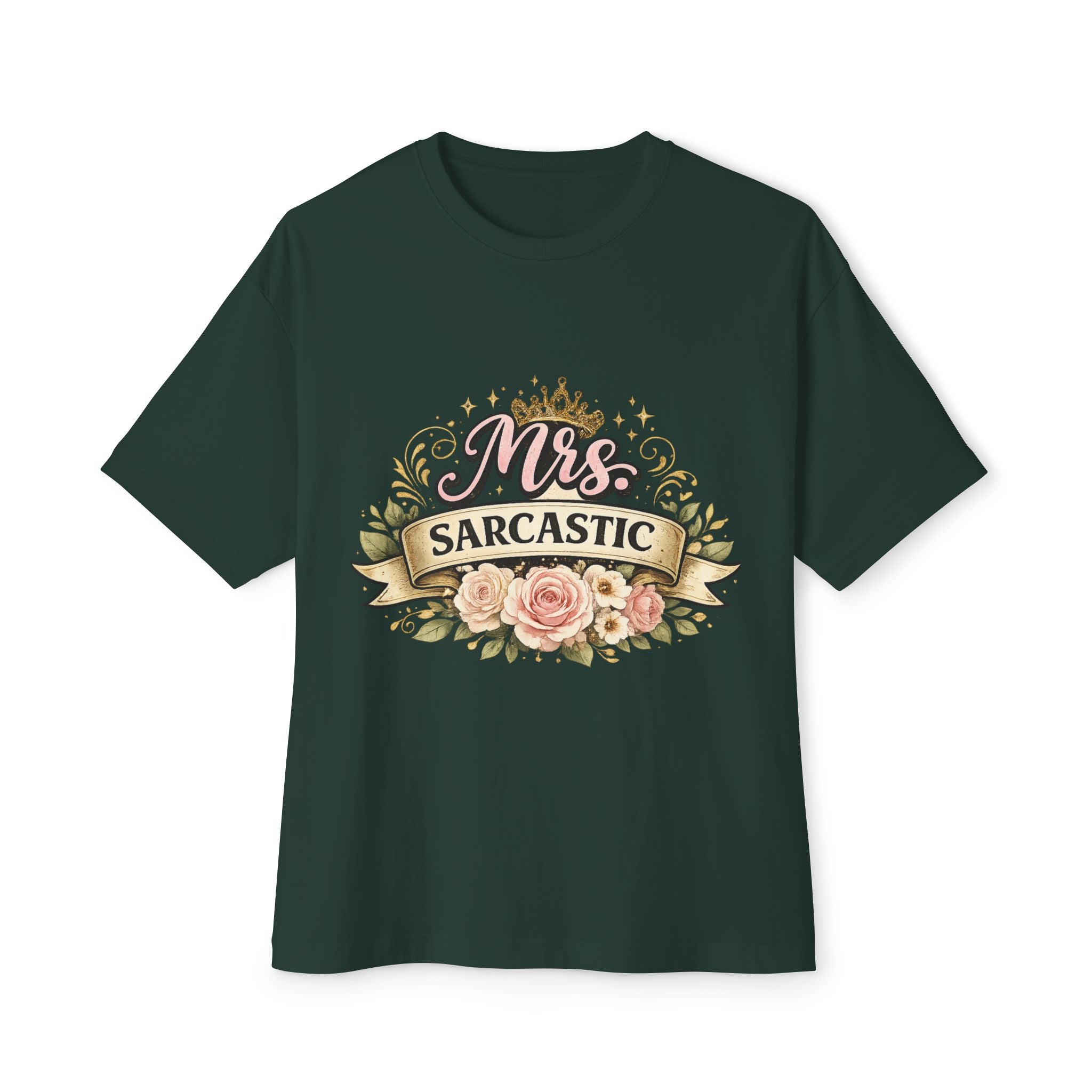 Mrs. Sarcastic Floral Tee — Funny Sarcastic Wife Graphic T-Shirt