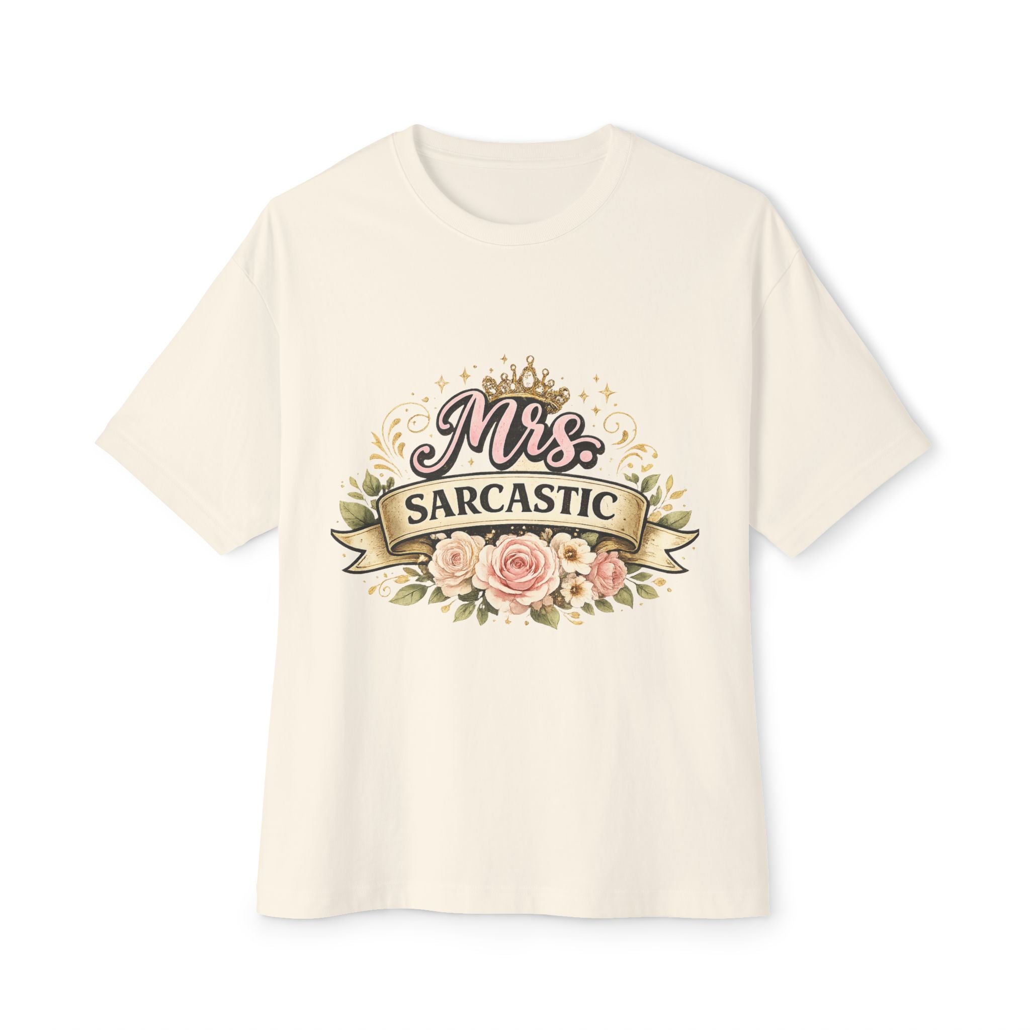 Mrs. Sarcastic Floral Tee — Funny Sarcastic Wife Graphic T-Shirt