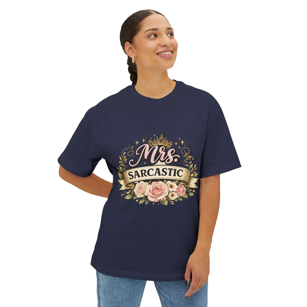 Mrs. Sarcastic Floral Tee — Funny Sarcastic Wife Graphic T-Shirt