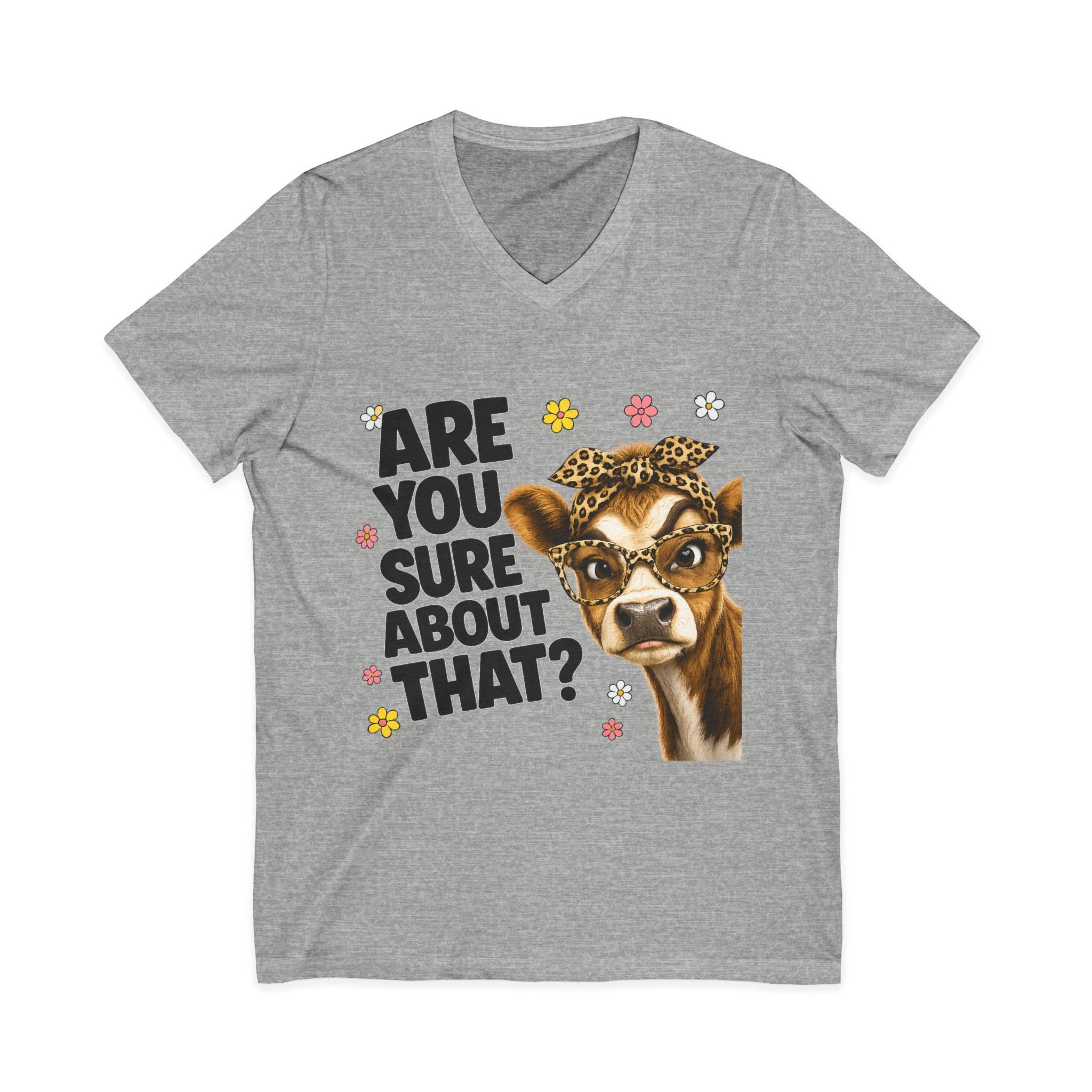 Are You Sure  Unisex Jersey Short Sleeve V-Neck Tee