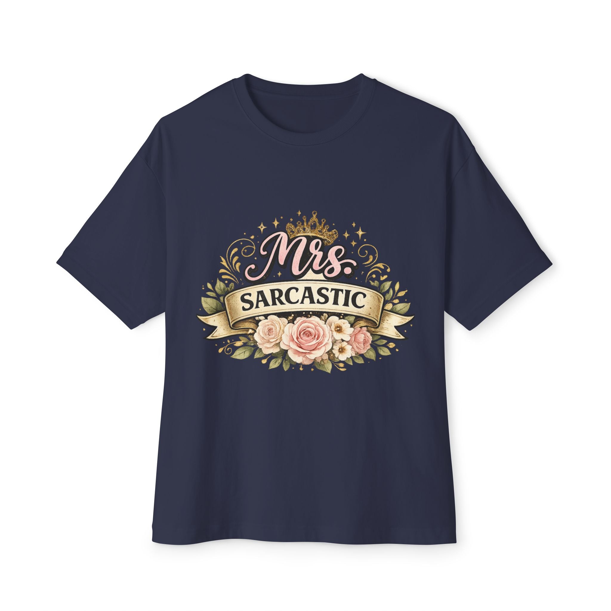 Mrs. Sarcastic Floral Tee — Funny Sarcastic Wife Graphic T-Shirt