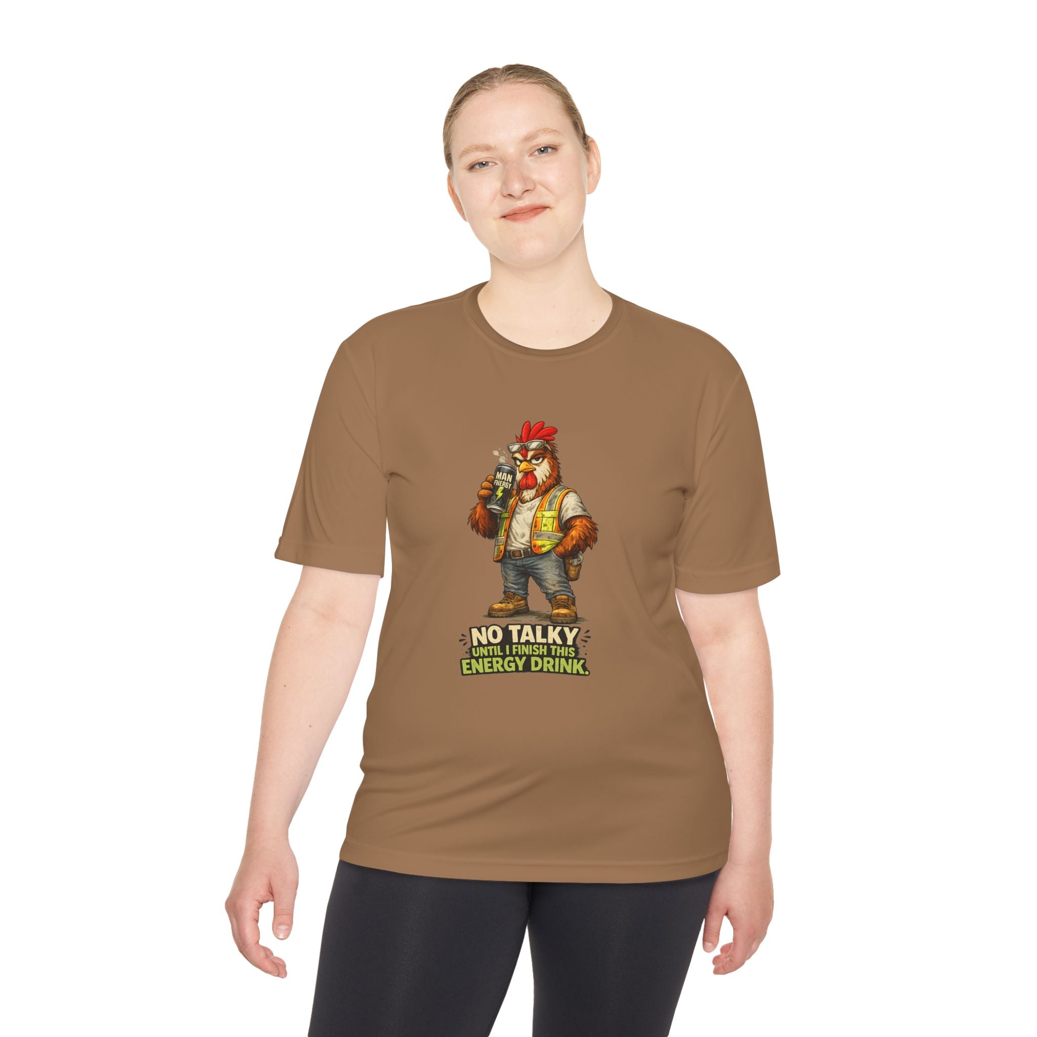 No Talky Until I Finish This Energy Drink — Rooster Moisture Wicking Tee