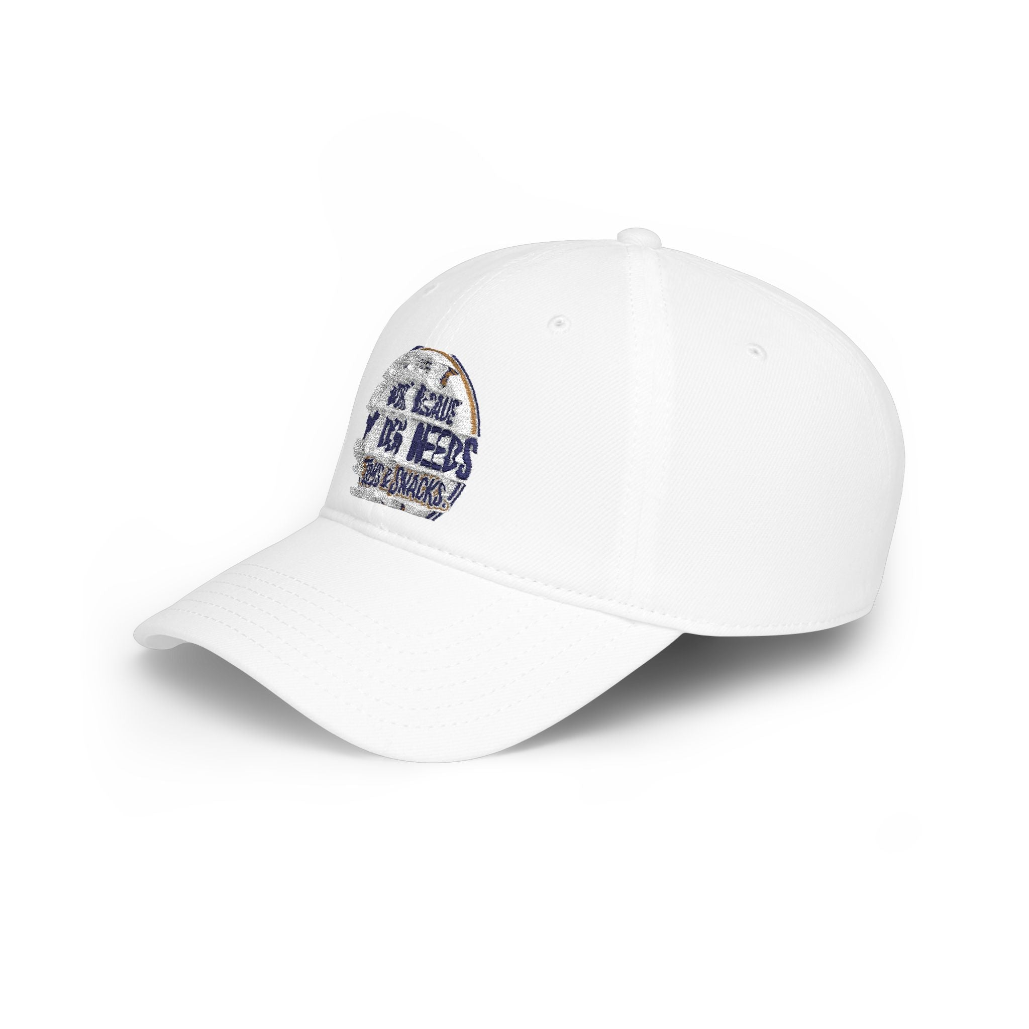 I Work Because My Dog Needs Toys & Snacks — Low Profile Cap