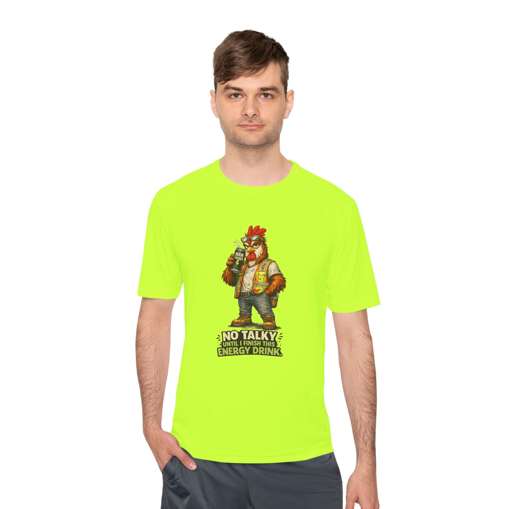 No Talky Until I Finish This Energy Drink — Rooster Moisture Wicking Tee