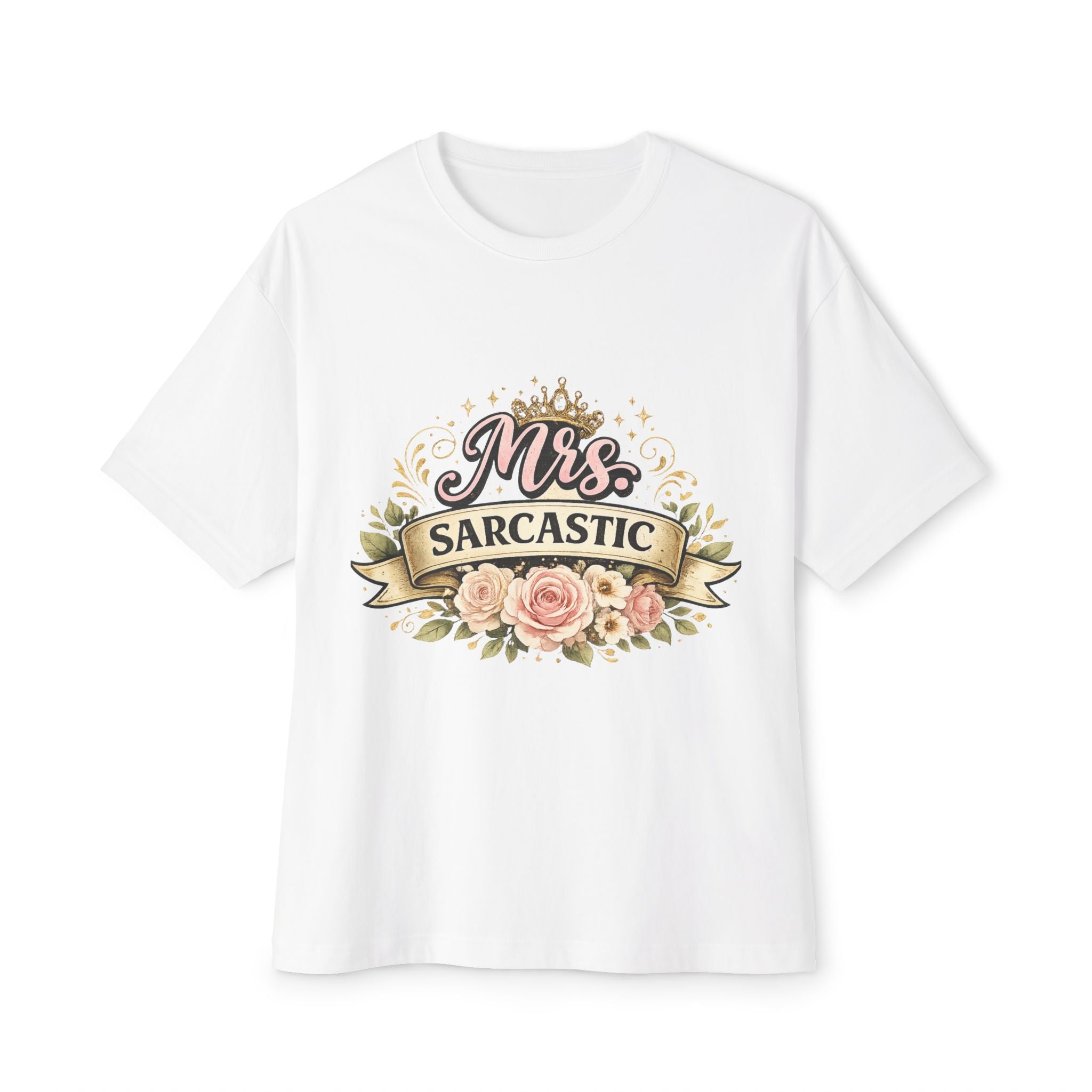 Mrs. Sarcastic Floral Tee — Funny Sarcastic Wife Graphic T-Shirt