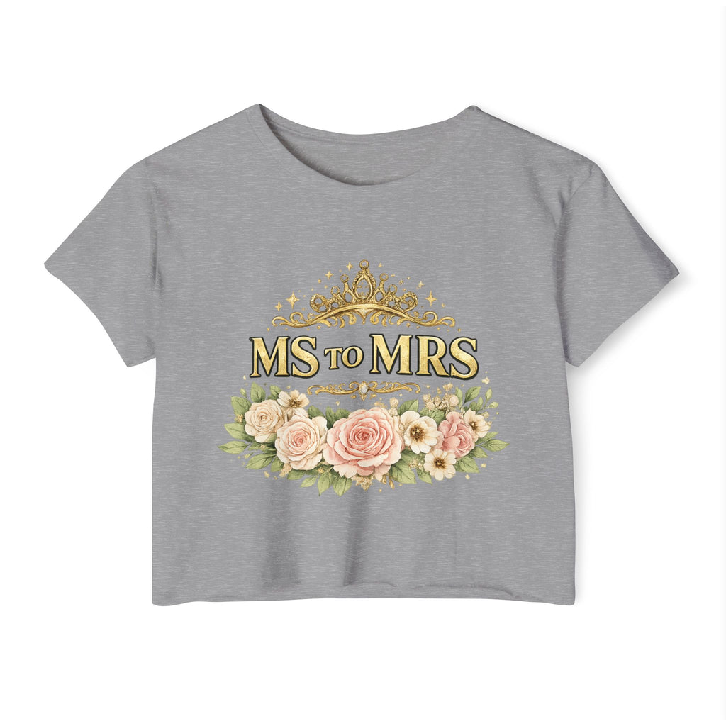 Ms to Mrs Floral Crop Top — Bridal Bachelorette Festival Shirt