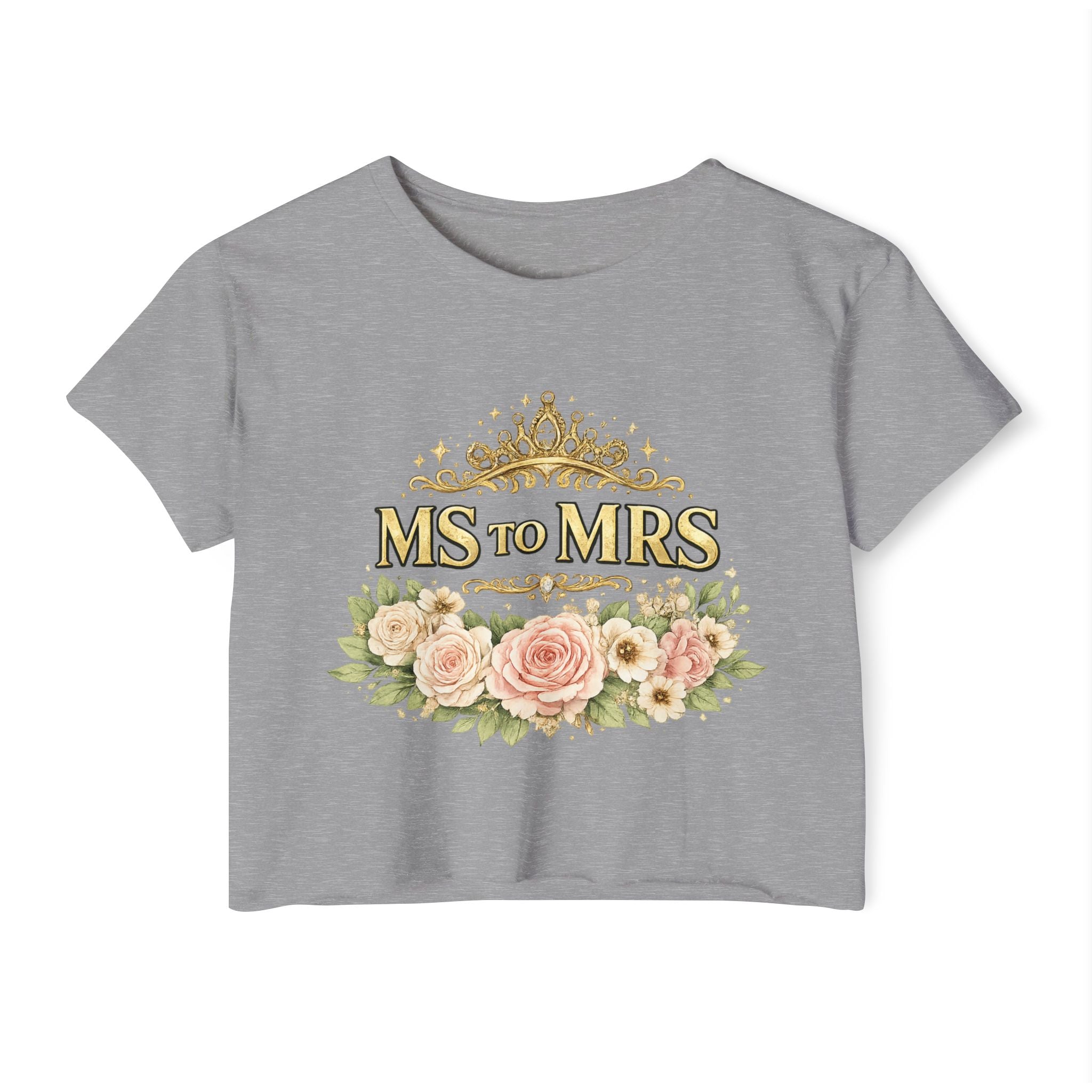 Ms to Mrs Floral Crop Top — Bridal Bachelorette Festival Shirt