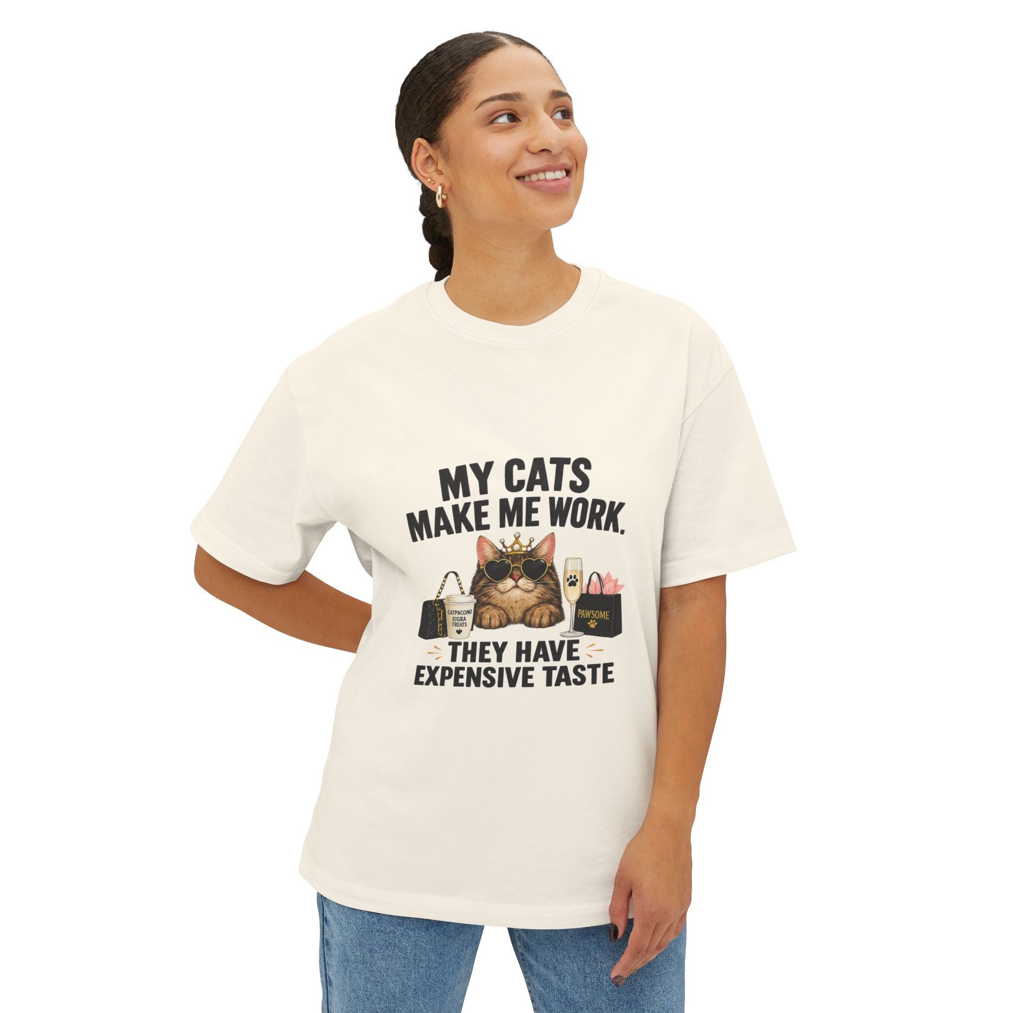 My Cats Unisex Oversized Boxy Tee