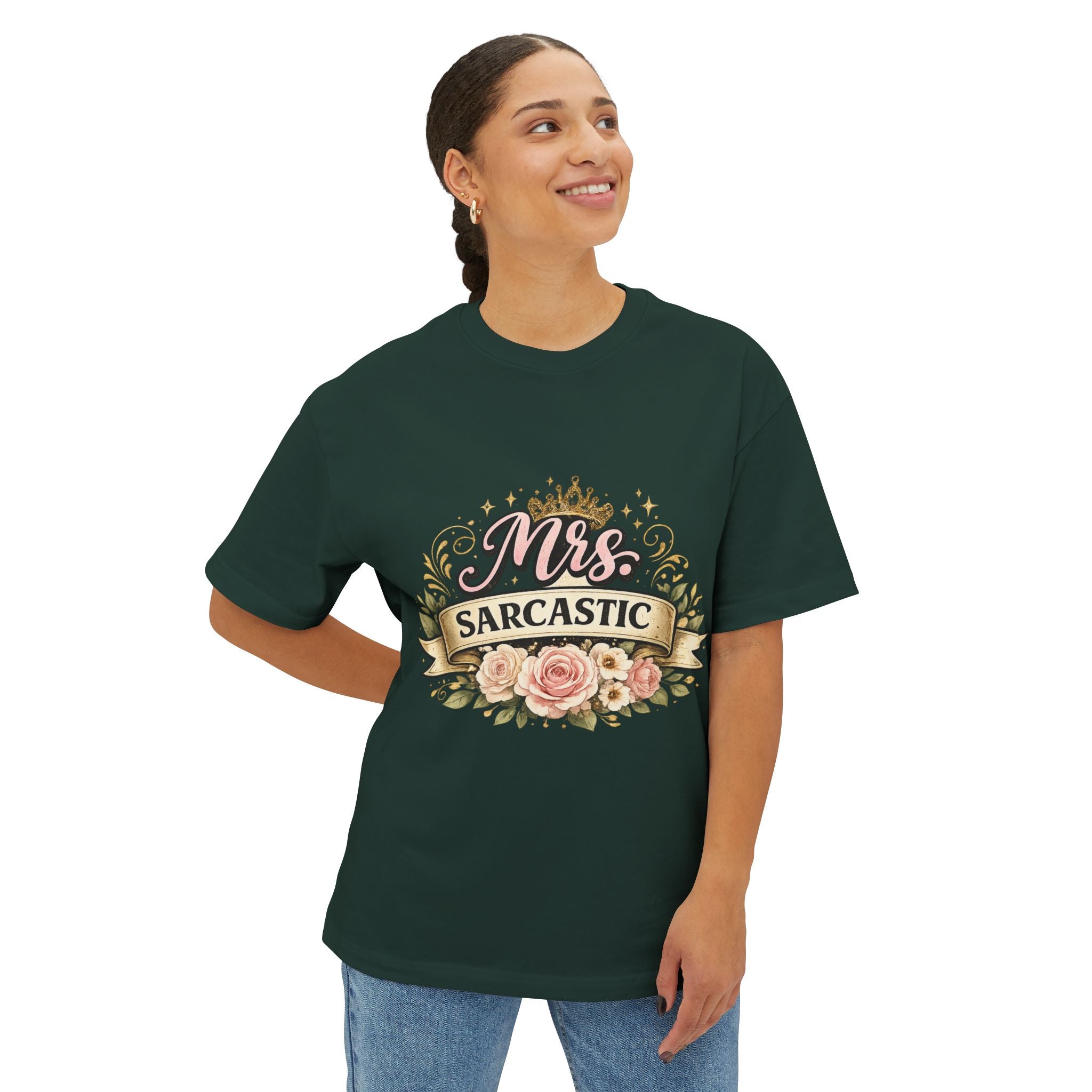 Mrs. Sarcastic Floral Tee — Funny Sarcastic Wife Graphic T-Shirt