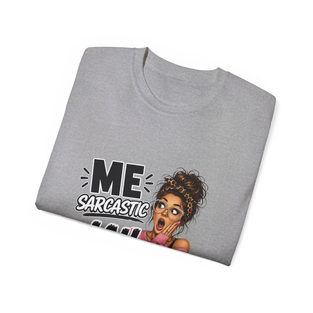 Sarcastic 'Me? Nah!' Graphic Tee — Funny Retro Pop Art Shirt for Women