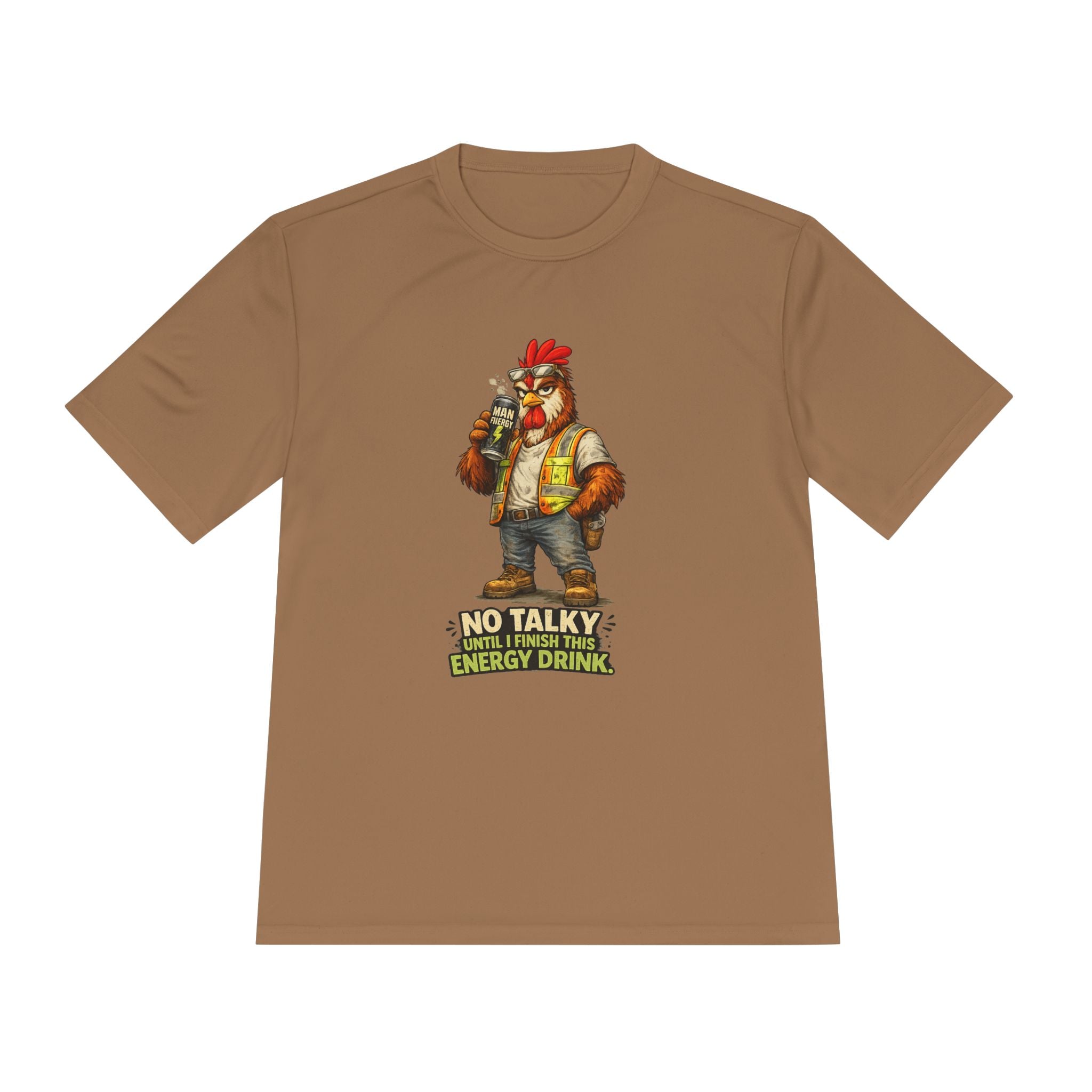 No Talky Until I Finish This Energy Drink — Rooster Moisture Wicking Tee