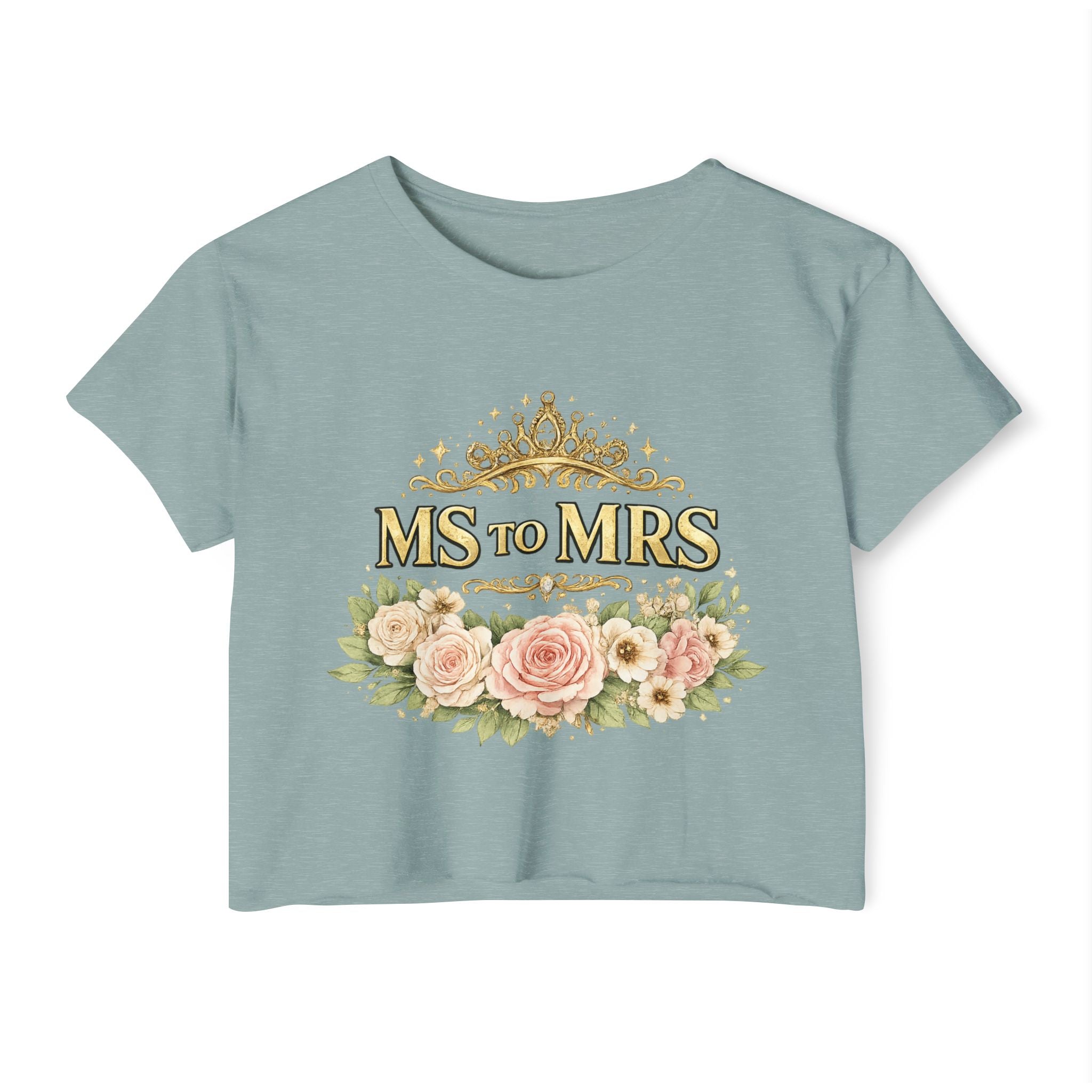 Ms to Mrs Floral Crop Top — Bridal Bachelorette Festival Shirt