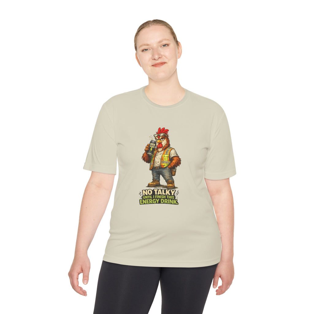 No Talky Until I Finish This Energy Drink — Rooster Moisture Wicking Tee