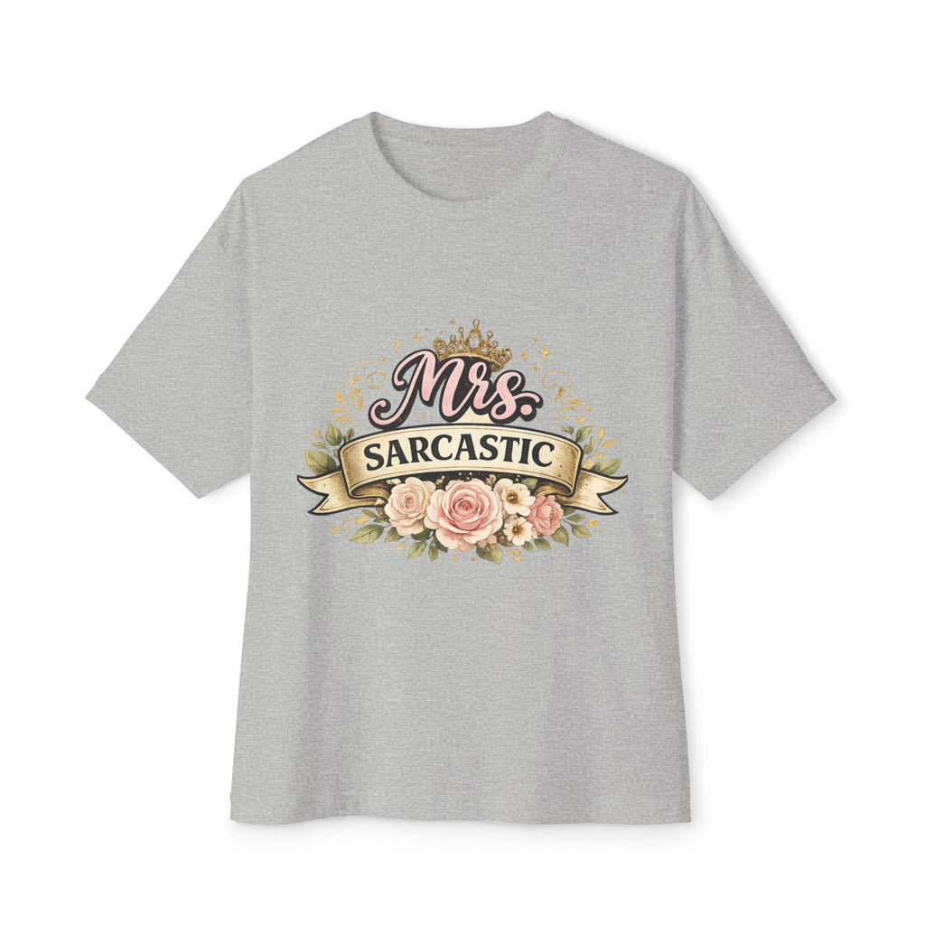 Mrs. Sarcastic Floral Tee — Funny Sarcastic Wife Graphic T-Shirt
