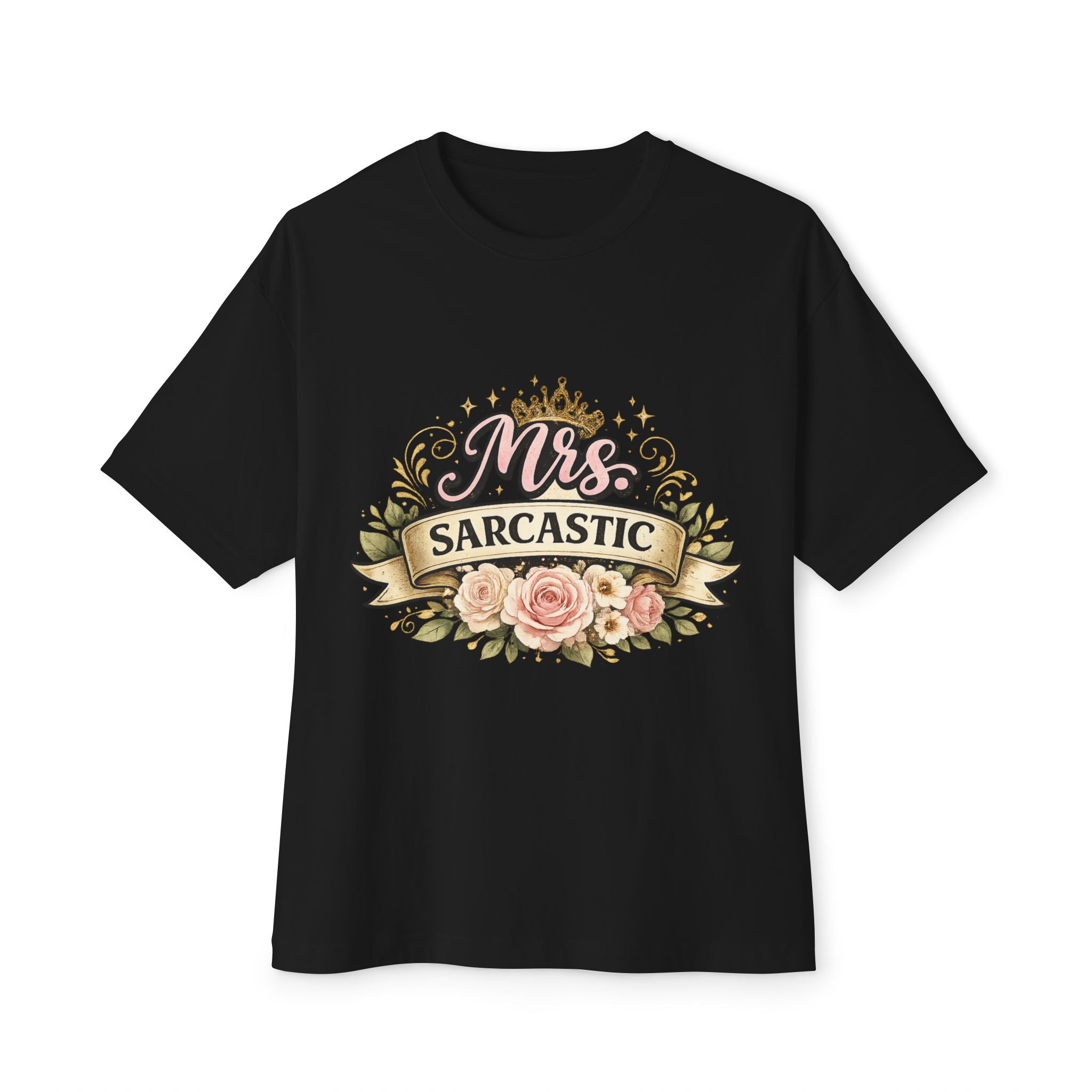 Mrs. Sarcastic Floral Tee — Funny Sarcastic Wife Graphic T-Shirt