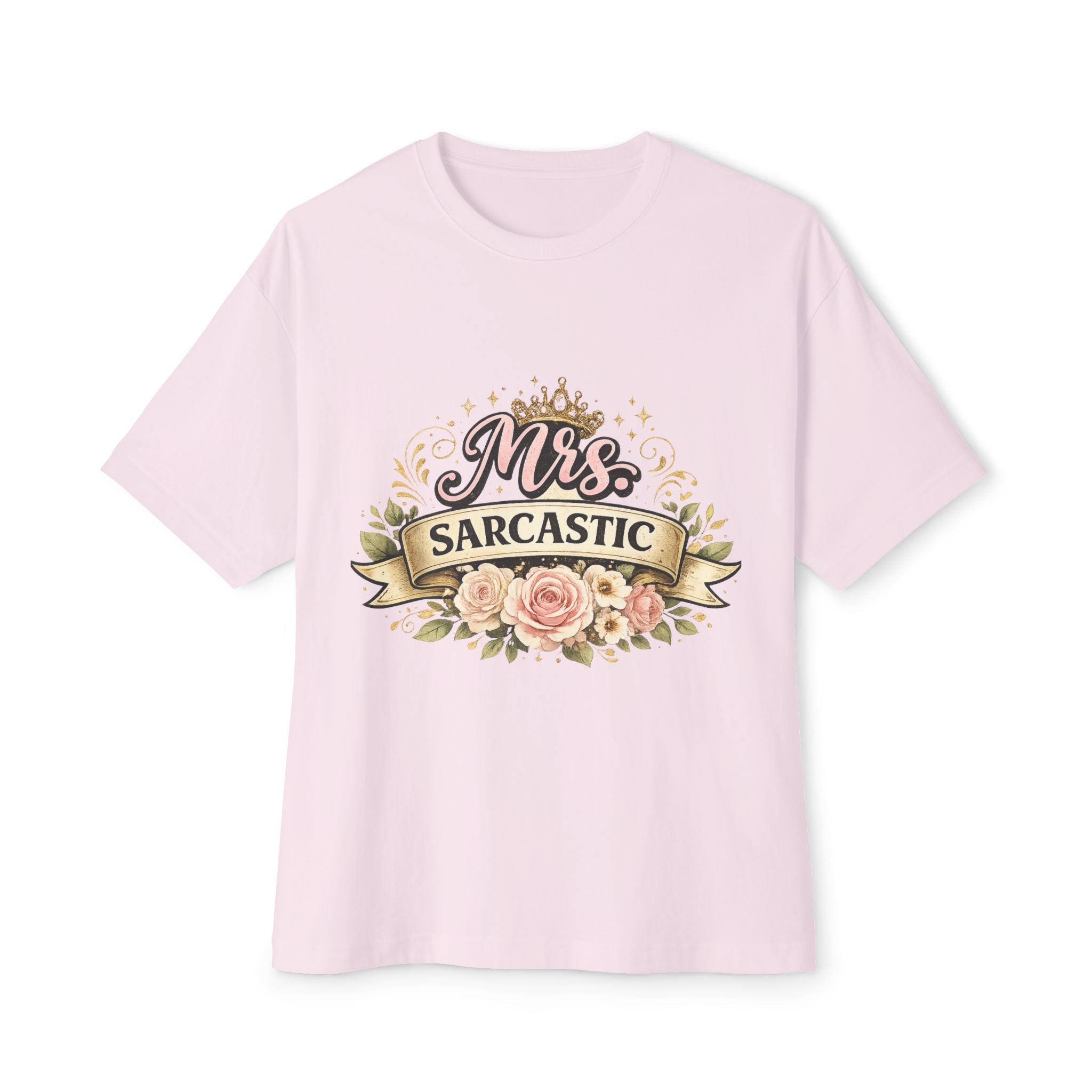 Mrs. Sarcastic Floral Tee — Funny Sarcastic Wife Graphic T-Shirt