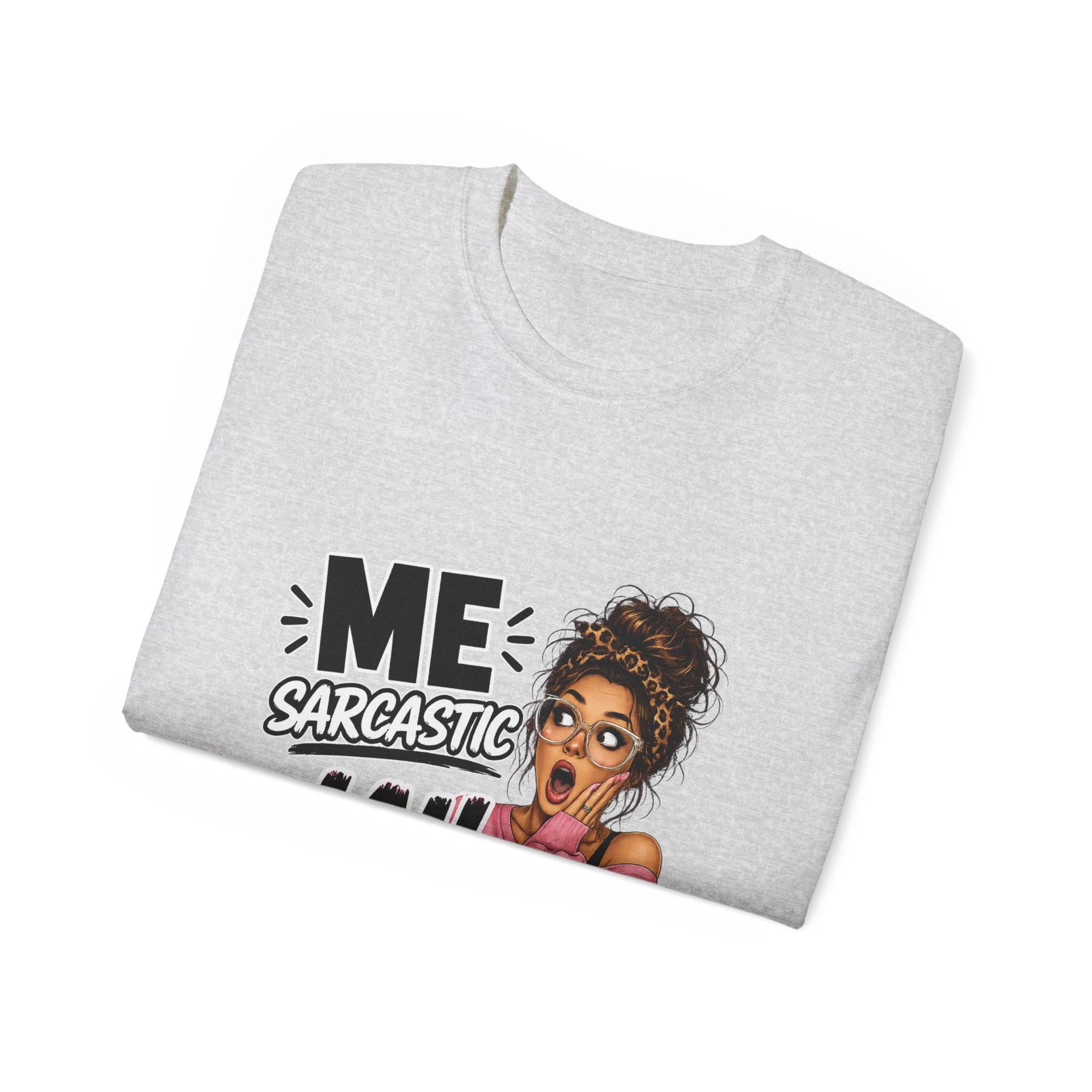 Sarcastic 'Me? Nah!' Graphic Tee — Funny Retro Pop Art Shirt for Women