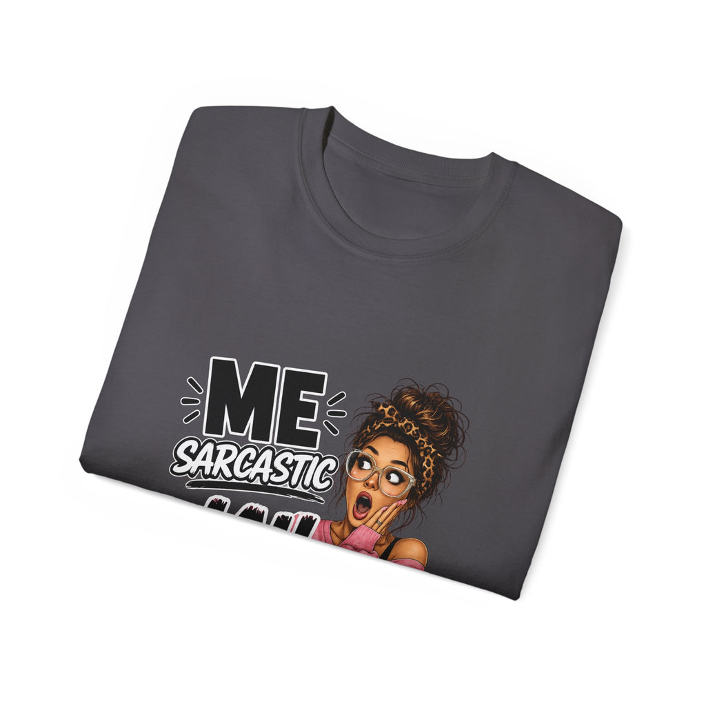 Sarcastic 'Me? Nah!' Graphic Tee — Funny Retro Pop Art Shirt for Women