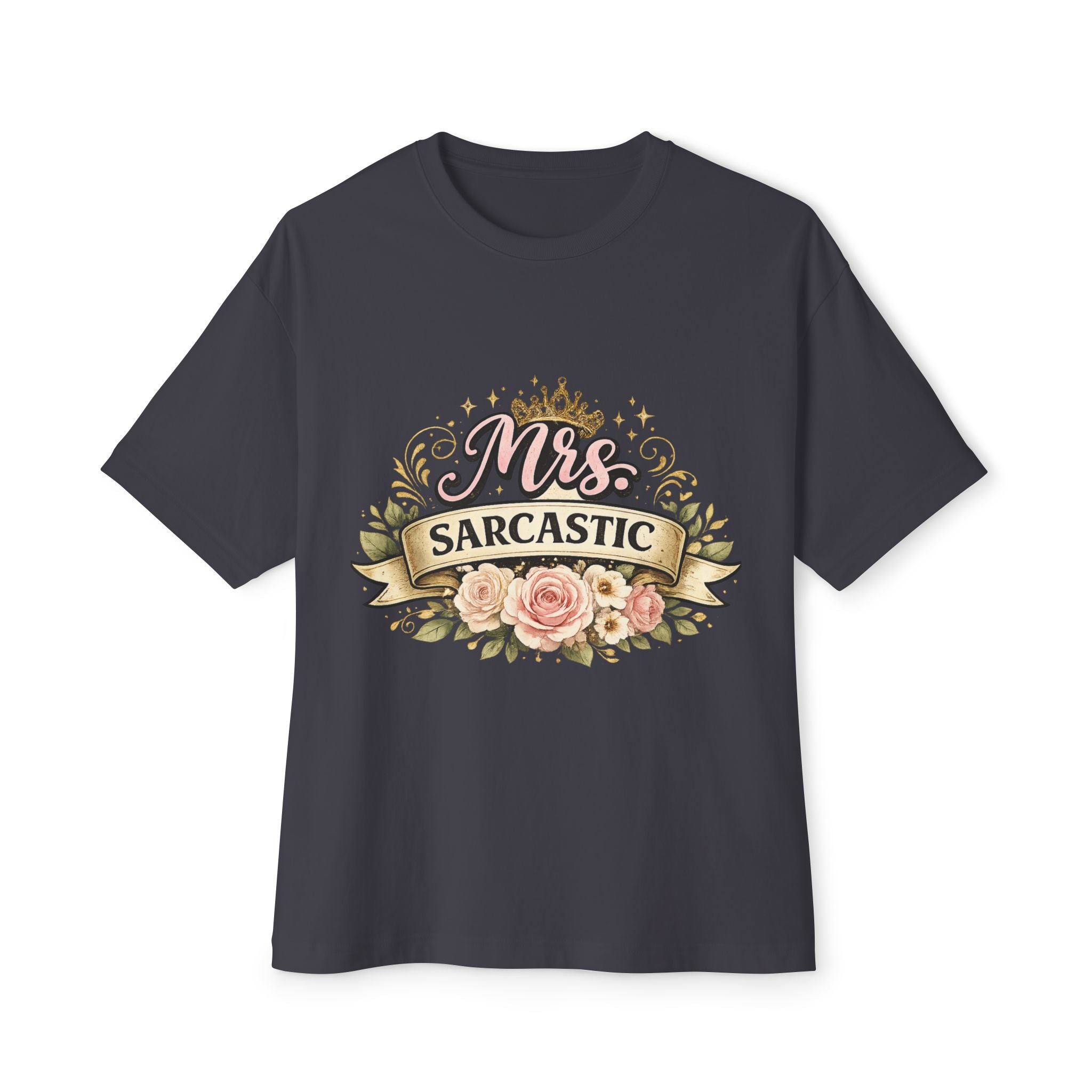 Mrs. Sarcastic Floral Tee — Funny Sarcastic Wife Graphic T-Shirt