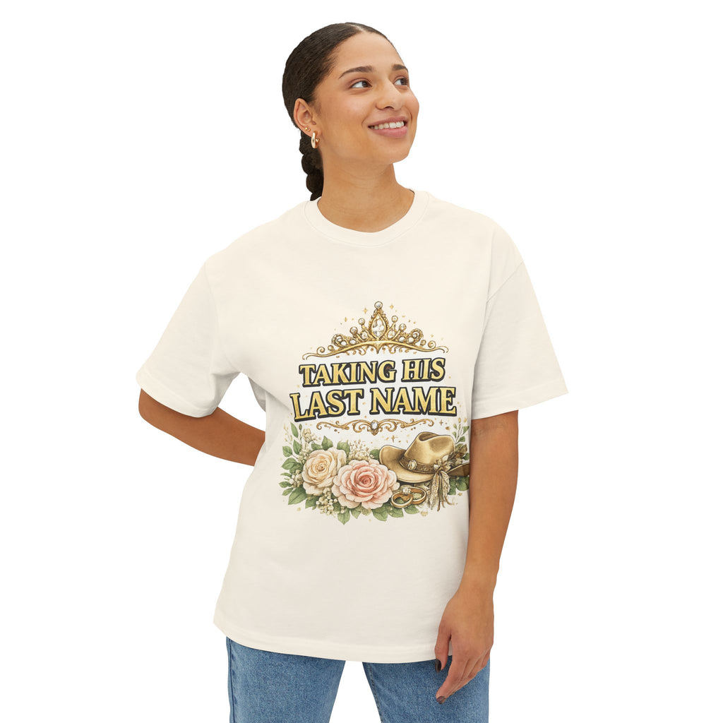 Taking His Last Name T‑Shirt — Bridal Bachelorette Bride Tee