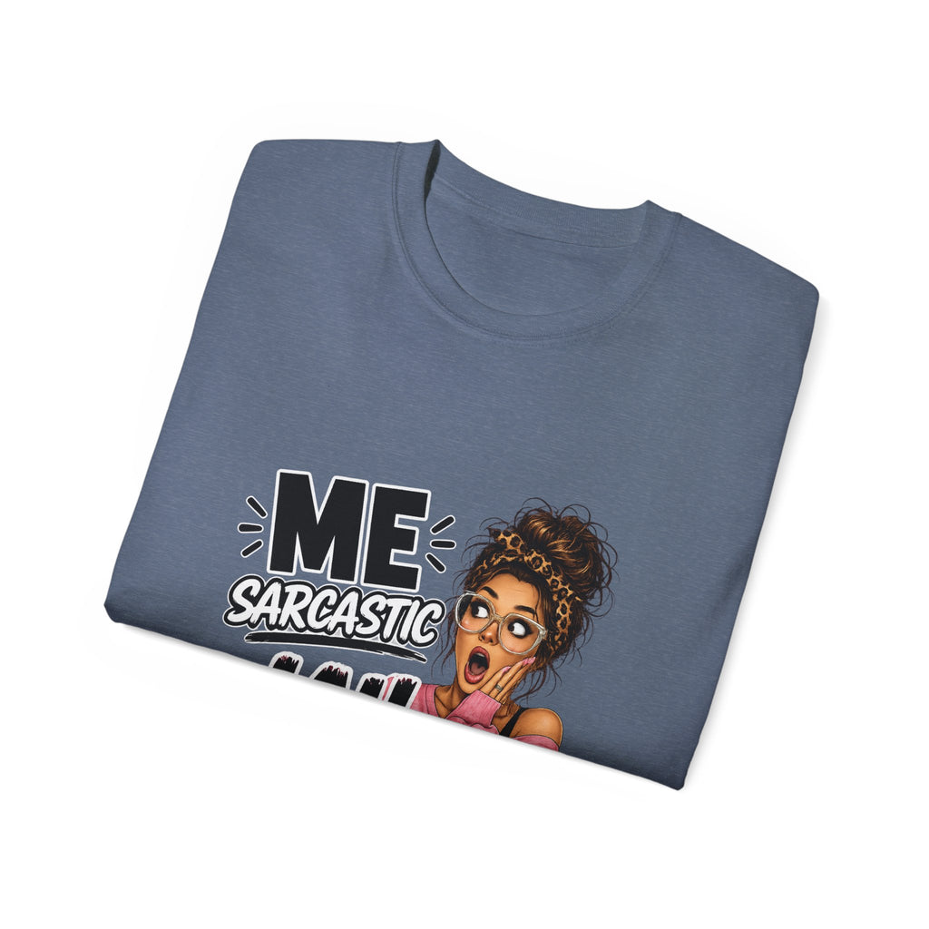 Sarcastic 'Me? Nah!' Graphic Tee — Funny Retro Pop Art Shirt for Women