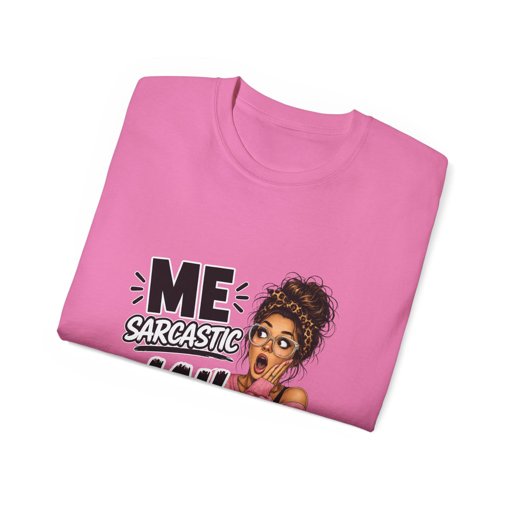 Sarcastic 'Me? Nah!' Graphic Tee — Funny Retro Pop Art Shirt for Women