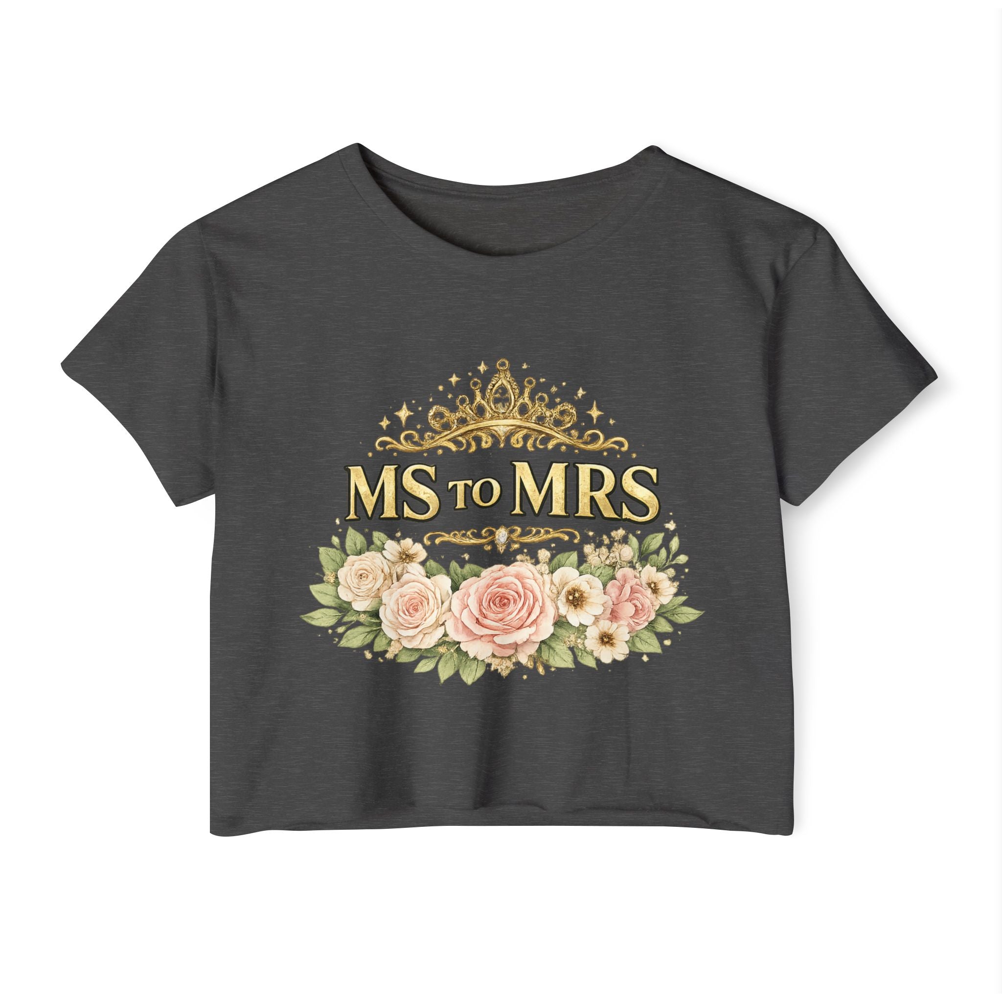 Ms to Mrs Floral Crop Top — Bridal Bachelorette Festival Shirt