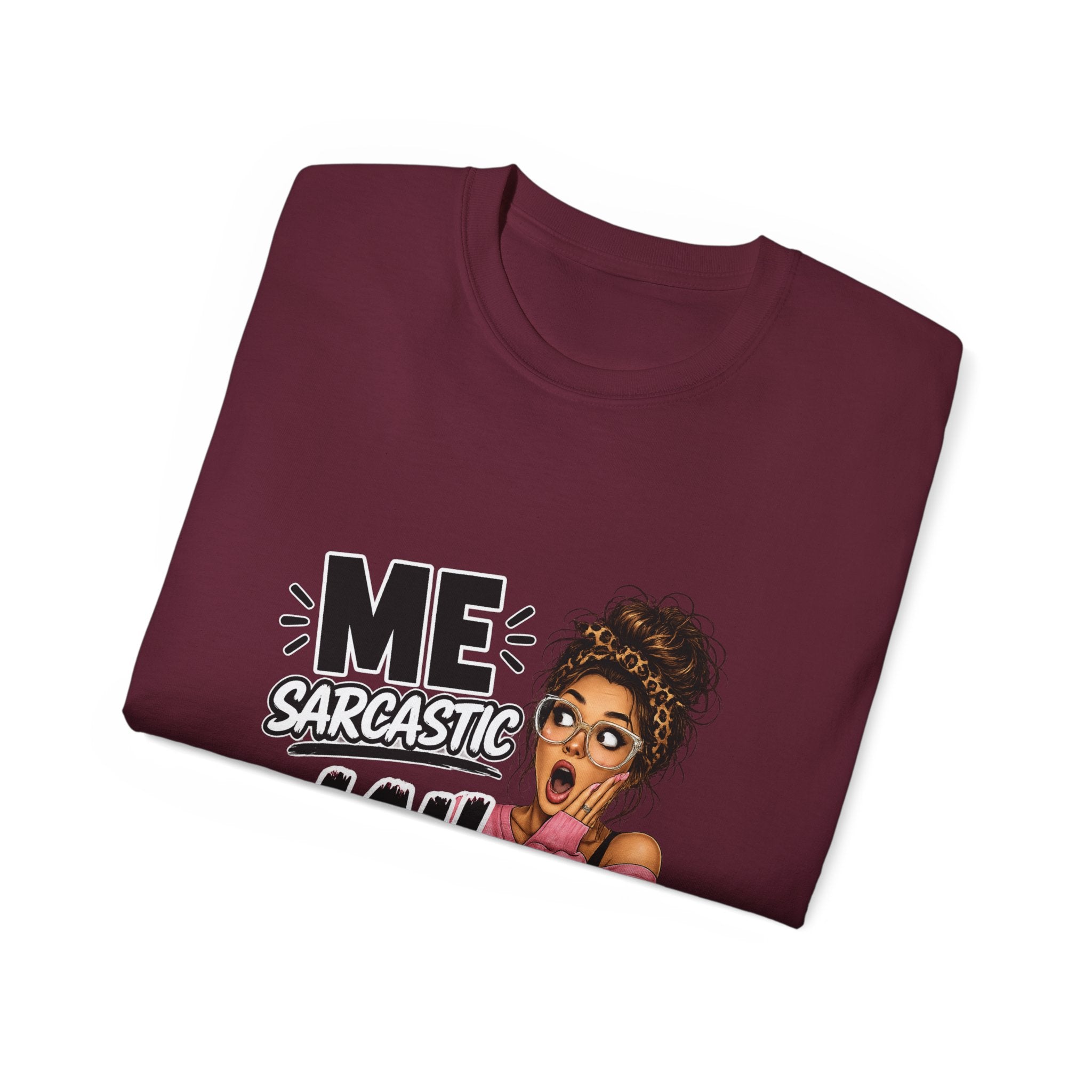 Sarcastic 'Me? Nah!' Graphic Tee — Funny Retro Pop Art Shirt for Women