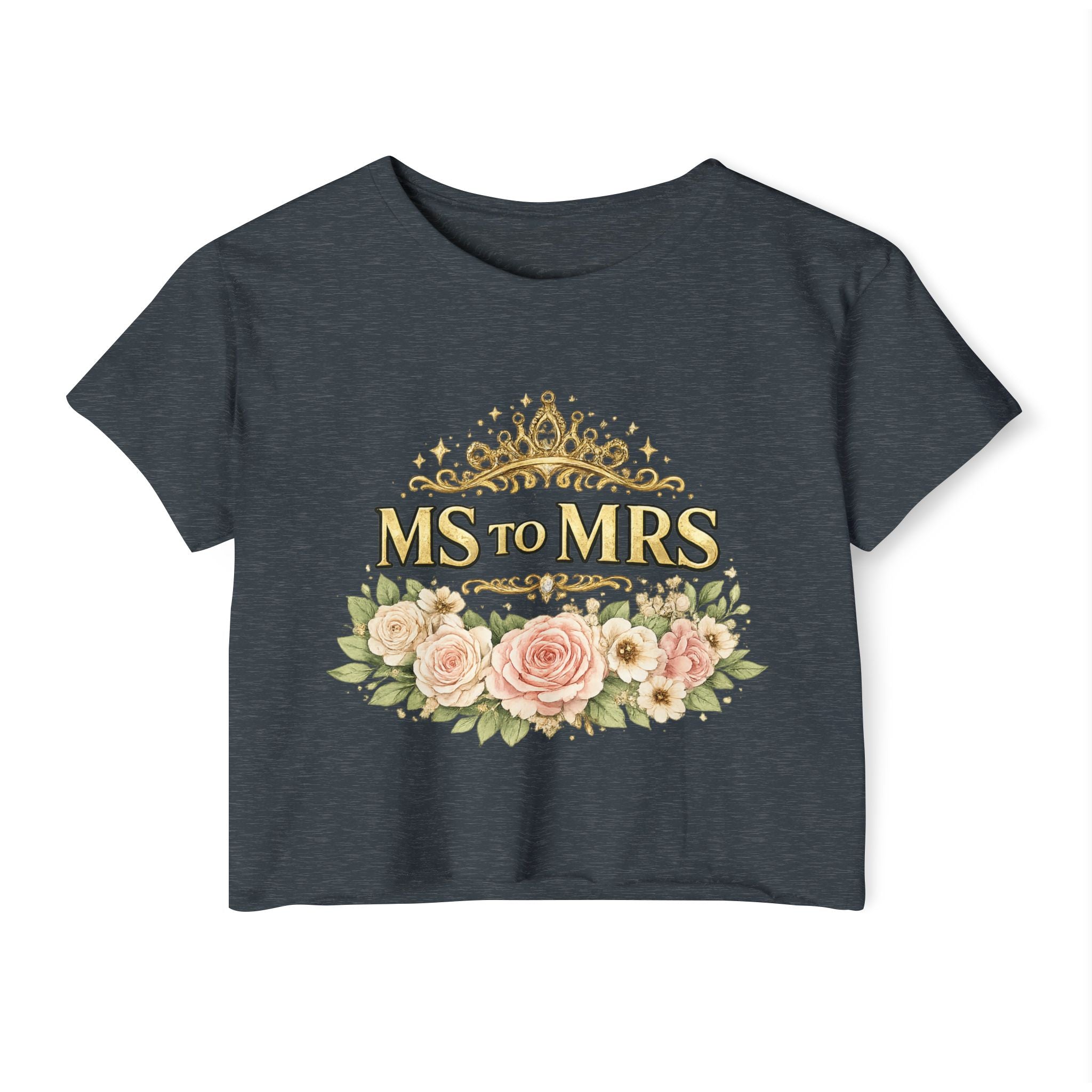 Ms to Mrs Floral Crop Top — Bridal Bachelorette Festival Shirt